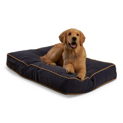 Happy Hounds Casey Large Rectangle Indoor/Outdoor Denim Dog Bed, Blue