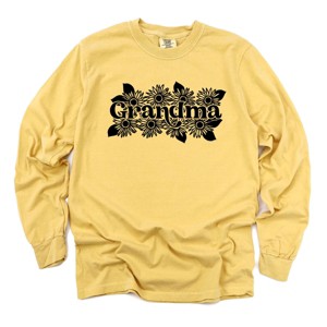 Simply Sage Market Grandma Sunflower Garment Dyed Long Sleeve - 1 of 4