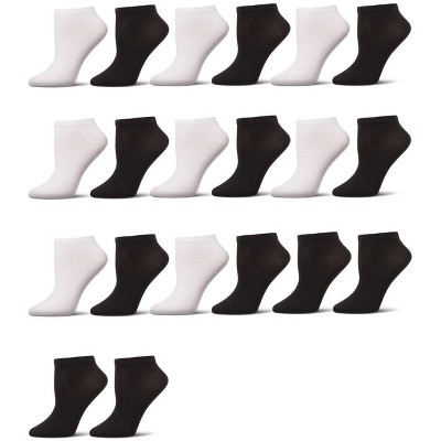 Memoi Women's 20 Pair Pack Solid Low Cut Socks