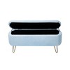Lycvki Modern Storage Ottoman Bench with Gold Legs for End of Bed - 4 of 4