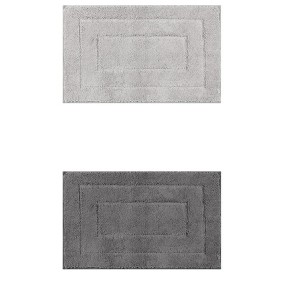 Unique Bargains Bathroom Absorbent Non-Slip Comfortable Geometry Bath Mats 2 Pcs - 1 of 4