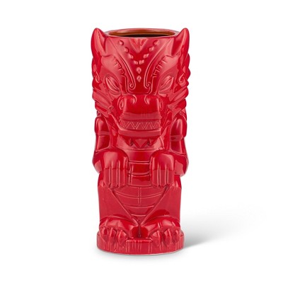 Beeline Creative Geeki Tikis Red Dragon Fantasy Mug | Ceramic Tiki Style Cup | Holds 17 Ounces