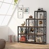 Hommoo Ladder Bookshelf, 12 Shelves Industrial Bookcase - 2 of 4