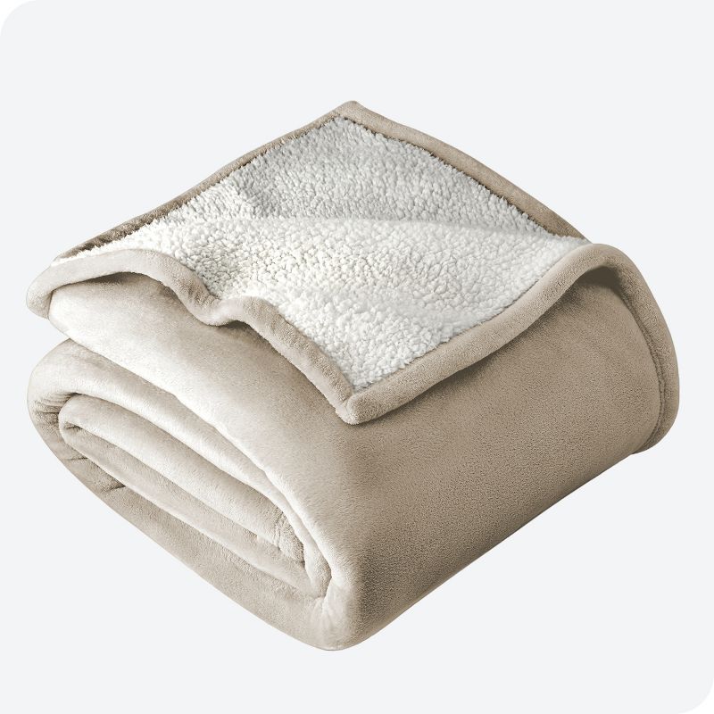 Faux Shearling Fleece Blanket by Bare Home, 1 of 9