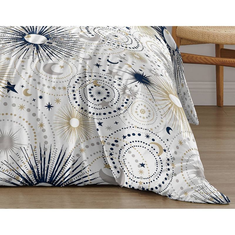3pc Celestial Full/Queen Kids&#39; Comforter Bedding Set Navy and Blue - Sweet Jojo Designs, 6 of 8