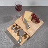 Hastings Home Rubberwood Cheese Board Set With Stainless Steel Tools and Wood Cutting Block – 5 Pcs - 2 of 4