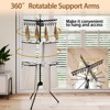 Tangkula 70" Folding Freestanding Tripod Laundry Drying Rack w/ 24 Clips & 32 Rods - 4 of 4