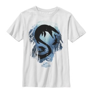 Boy's Jurassic World Mosasaurus With Sharks T-Shirt - 1 of 4