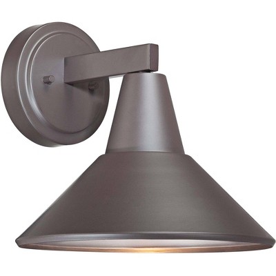 Minka Lavery Modern Industrial Outdoor Wall Light Fixture Dorian Bronze 10 1/2" for Post Exterior Barn Deck House Porch Yard Patio