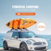 VEVOR Kayak Roof Rack 2 Pairs J-Bar, Soft Roof Rack, Top Mount Tie Down, Carrier for kayak, Surf Board, Canoe, SUP, Ski Board, Mount on Car, Black - 3 of 4