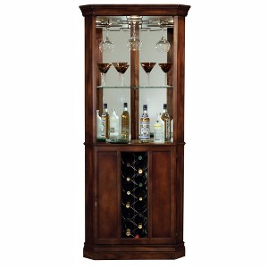 Howard Miller 690000 Howard Miller Piedmont Corner Wine Cabinet 690000 Rustic Cherry - 1 of 2