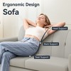 Dyonery 65.4" Loveseat Sofa, Mid Century Modern Decor Love Seat Couches for Living Room, Button Tufted Upholstered Small Couch - 4 of 4