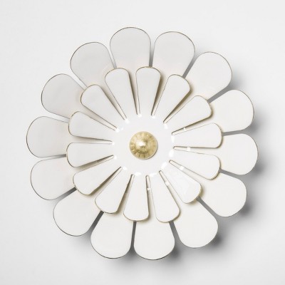 7 7 Decorative Enamel Flower Wall Art White Opalhouse Target Inventory Checker Brickseek