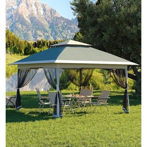 Gazebo Tent 13x13 Pop Up Instant Canopy Tent with 4 Sand Bags & Mosquito Netting for Backyard Garden Patio, Height Adjustable - 1 of 4