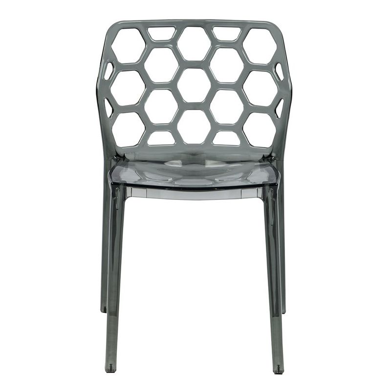 LeisureMod Dynamic Modern Plastic Dining Chair Set of 4, 3 of 10