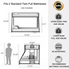NicBex Twin Over Twin/Twin Over Full Metal Bunk Bed with White Mesh Guardrail,Loft Bed with Stable Ladder for Bedroom,Black - 3 of 4
