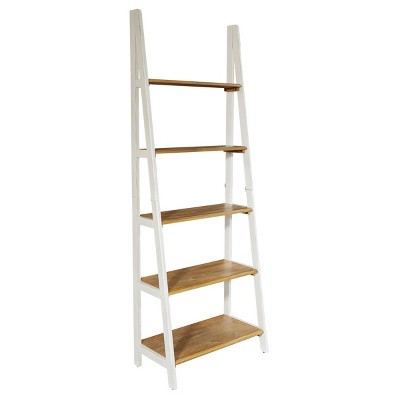 72 25 Medford Ladder Bookshelf, White Ladder Bookcase Shelf
