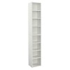 8-Tier Media Tower Rack Bookcase Display Bookshelf, Slim Storage Cabinet With Adjustable Shelves For Home Office, White - 2 of 4