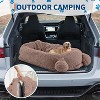 Human Size Dog Bed with Blanket, 2 Side Storage Pockets and Portable Handle, Removable Cover - 2 of 4