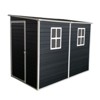 8x4 FT Resin Outdoor Storage Shed with Floor, Garden Organizer Tool House with Lockable Door, Utility Tool Storage Shed for Backyard Garden Patio Lawn - 3 of 4