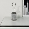 HomeRoots 8" Gray Glass Decorative Bottle Tabletop Sculpture - 2 of 4
