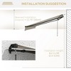 Vynxaria 13' x 10' Retractable Awning - Manual Sunshade for Patio - Beige and White - 4 of 4