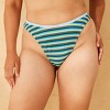 Women's Striped Terry Cloth Mid-Rise Ultra High Leg Super Cheeky Bikini Bottom - Wild Fable™ - 4 of 4