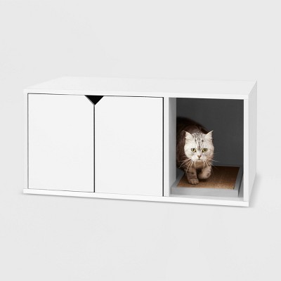 Way Basics Eco Cat Litter Box Enclosure - White