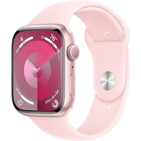 Apple Watch Series 9 Gps Smartwatch 2024 41mm Pink Aluminum Case With Light Pink Sport Band M l Target