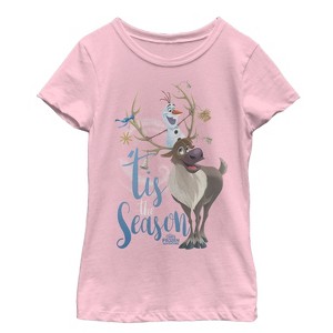 Girl's Frozen Christmas Olaf Season T-Shirt - 1 of 3