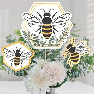 Big Dot of Happiness Little Bumblebee - Bee Baby Shower or Birthday Party Centerpiece Sticks - Table Toppers - Set of 15 - 1 of 4