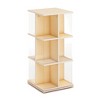 Guidecraft EdQ Rotating Book Display: 3-Tier 360 Spinning Wooden Bookshelf for Kids with Acrylic Shelves for Classroom or Bedroom - 2 of 4
