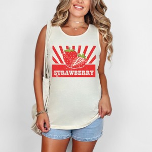 Simply Sage Market Strawberry Rays Garment Dyed Tank - 1 of 3