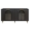 Modern Accent Storage Cabinet with 4 Doors, Wooden Sideboard Buffet Cabinet, Entertainment Center Media Console Table for Kitchen Living Room Entryway - 4 of 4