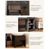HYLEORY Vanity Set with Mirror, Power Outlet and 10 Lights, Makeup Table with 3 Drawers,3 Color Modes Available for Bedroom - 3 of 4