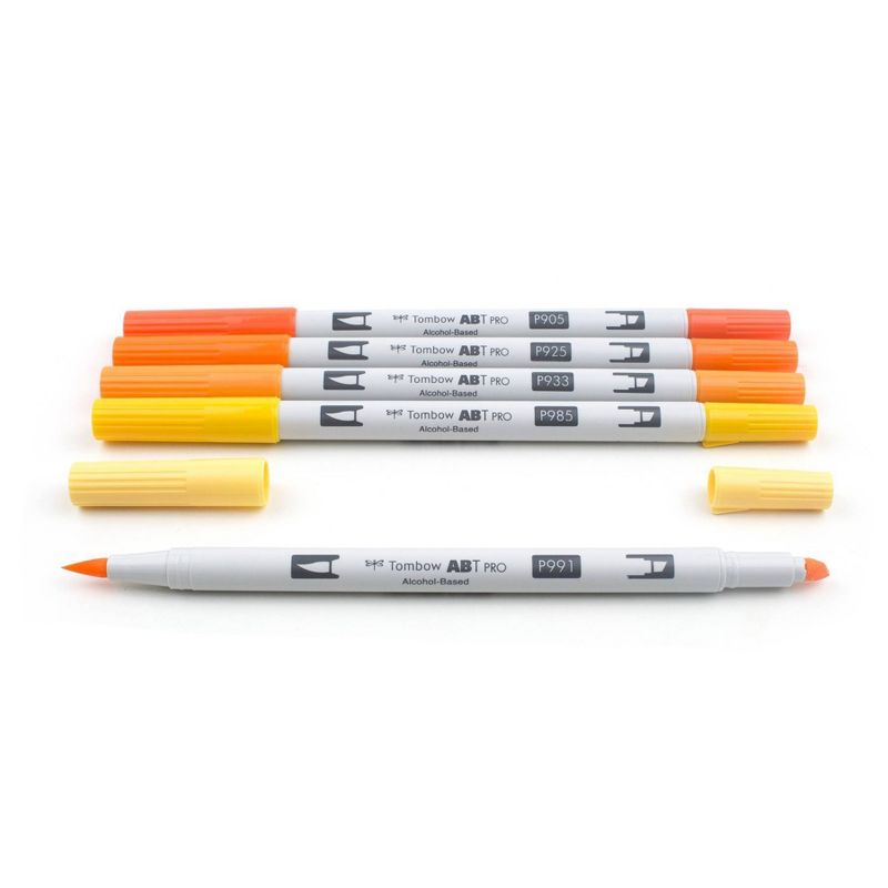 5ct ABT PRO Dual-Tip Alcohol Based Art Markers Orange Tones - Tombow, 4 of 7