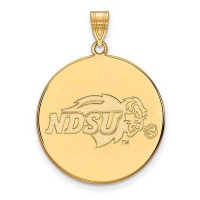 Black Bow Jewelry 10k Yellow Gold North Dakota State Bison NCAA Extra Large Pendant