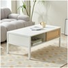 40.16-Inch Rattan Coffee Table – 1 Package Included, Made of MDF and Metal for Durability - 2 of 4