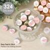 Big Dot of Happiness 50th Pink Rose Gold Birthday - Happy Birthday Party Small Round Candy Stickers - Party Favor Labels - 324 Count - image 2 of 4