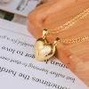 Matching Couple Necklace Set - Engraved Love Heart & Adjustable Chain - Gift for Her/Him - 3 of 3