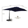 CASAINC 10x13 ft Square Cantilever Umbrella With 4-Piece Base Included - 3 of 4