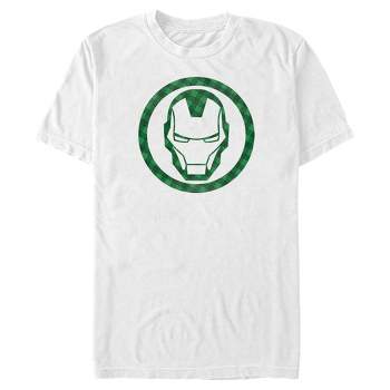 Men's Marvel St. Patrick's Day Lucky Iron Man Mask T-Shirt