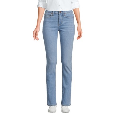 Lands' End Women's Recover Mid Rise Straight Leg Blue Jeans