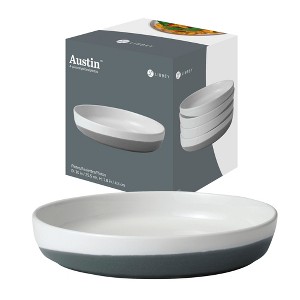 Libbey Austin 10 inch Porcelain Coupe Dinner Plate, Set of 4, Basalt Blue - 1 of 4