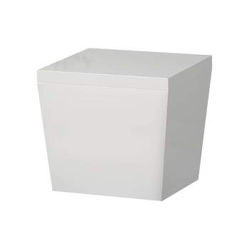 Elegant Collection Q Tip Holder Bathroom Vanity Resin Storage Organizer canister - Nu Steel