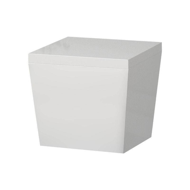 Elegant Collection Q Tip Holder Bathroom Vanity Resin Storage Organizer canister - Nu Steel, 1 of 6