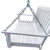 Front Porch Wood Bench Swing With Armrests And Hanging Chains, Easy To Assemble, 47.20"x28.15"x23.62" - 3 of 4
