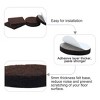 Unique Bargains Round Self-Stick Non-Slip Anti-Scratch Floor Protector Furniture Felt Pads Dark Brown 50 Pcs - 3 of 4