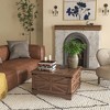 31.5" Particleboard & MDF Flip Top Coffee Table with Hidden Storage and Farmhouse Design - 3 of 4
