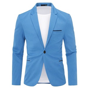 Cloudstyle Men's Suit Jacket One Button Slim Fit Sport Coat Business Daily Blazer - 1 of 4
